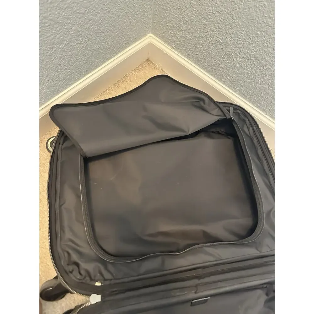 AUTHENTIC GUCCI GG IMPRIME TROLLEY SUITCASE CARRY-ON LUGGAGE BLACK 293909